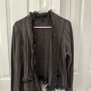 Dana Buchman Gray Chevron Sweater